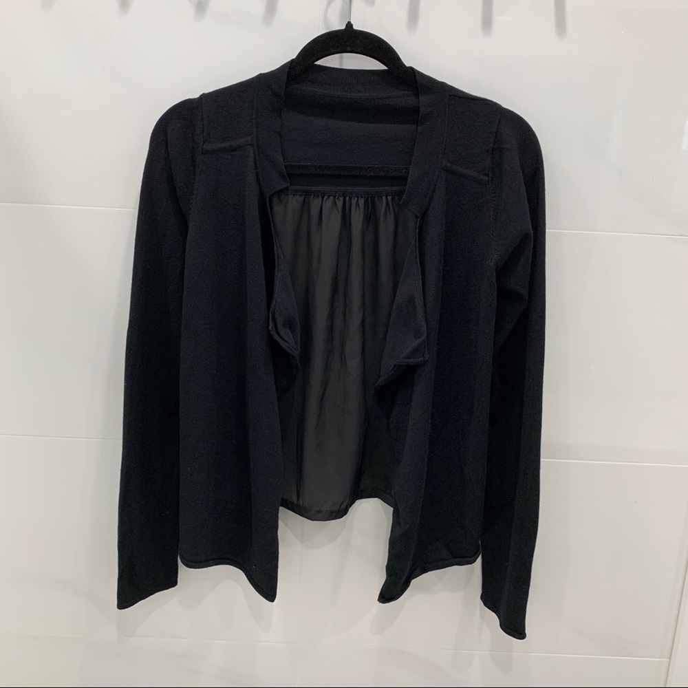 Black Mixed Media Cardigan